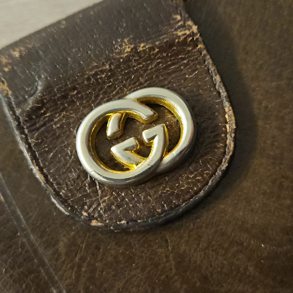 Rare Vintage Monogram Gucci Wallet Authentic - Picture 9 of 12
